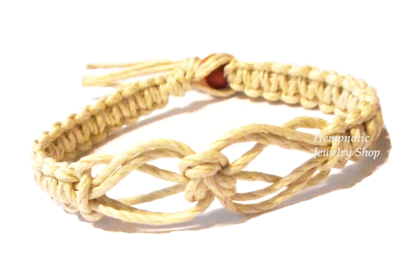 Love Knot Surfer Hawaiian Style Hemp Bracelet
