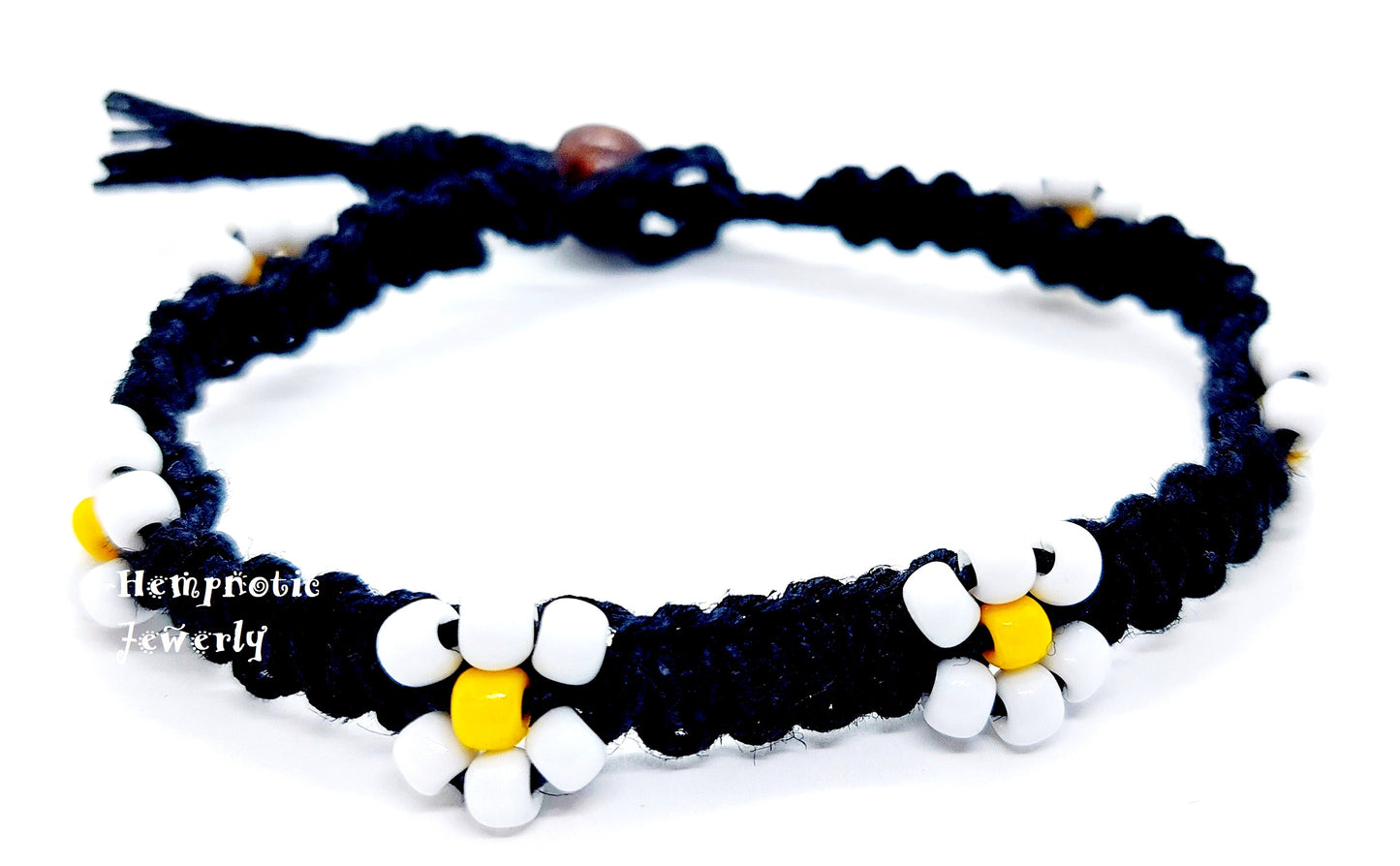 MargaRita Beaded Flower Hempnotic Hemp Bracelet