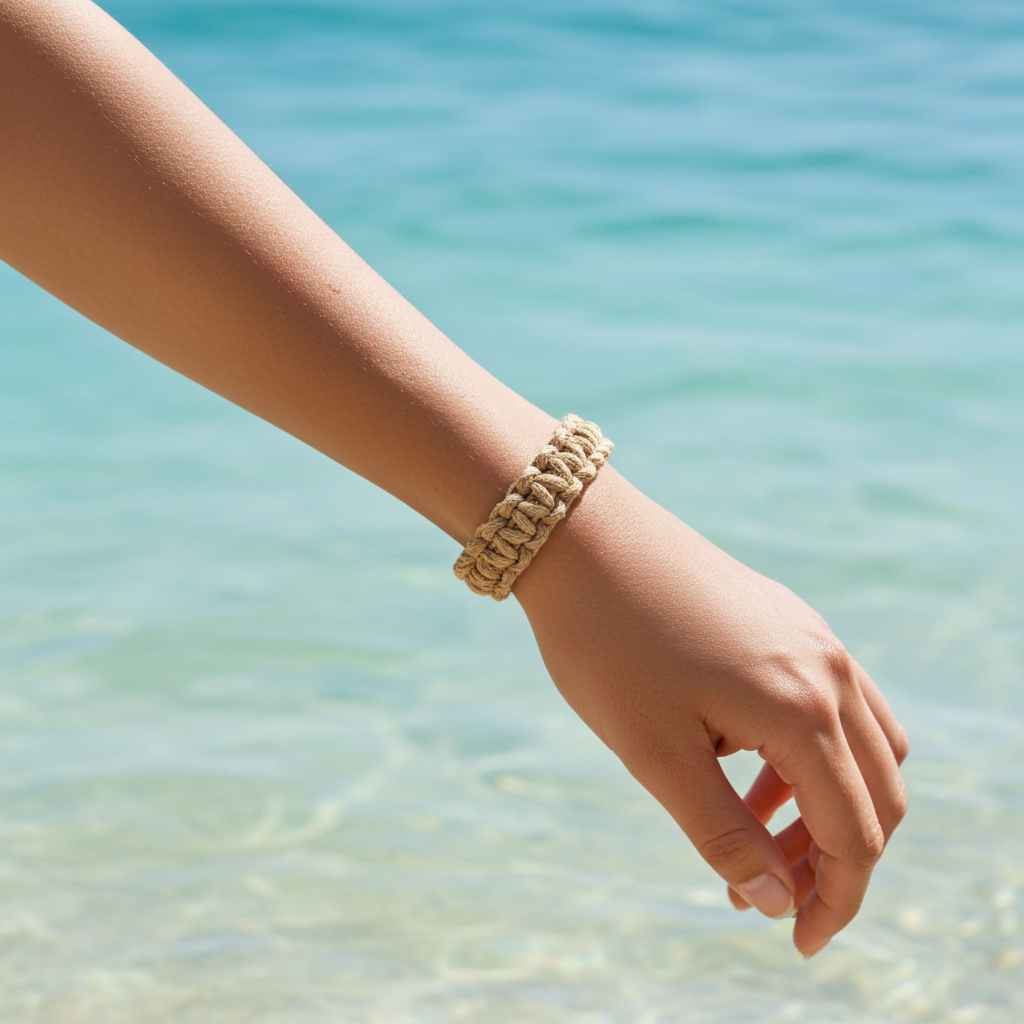 1114 - Hempnotic Men's or Women's Surfer Hawaiian Natural Hemp Bracelet
